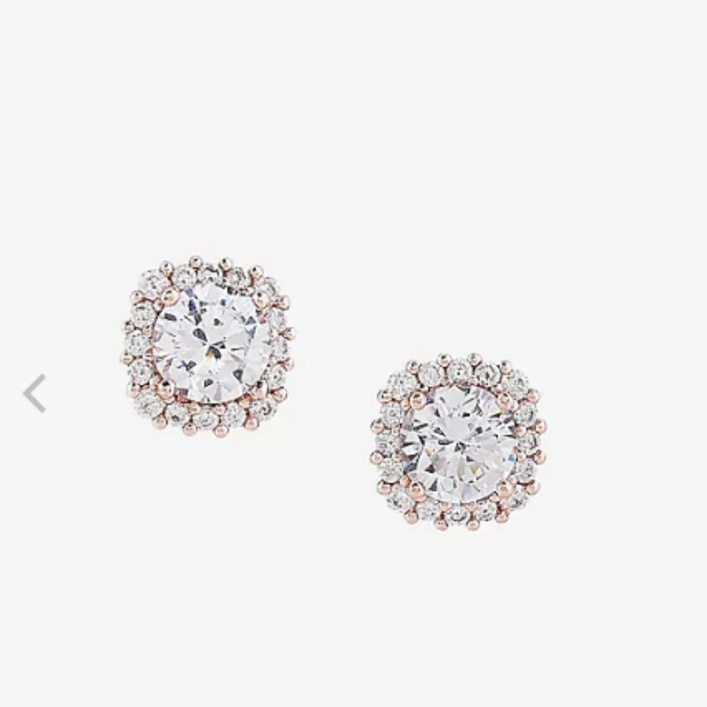 Express Halo Square Stud Earrings